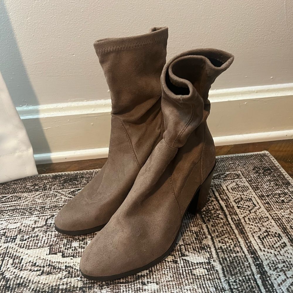 Boutique Brown Sock Booties